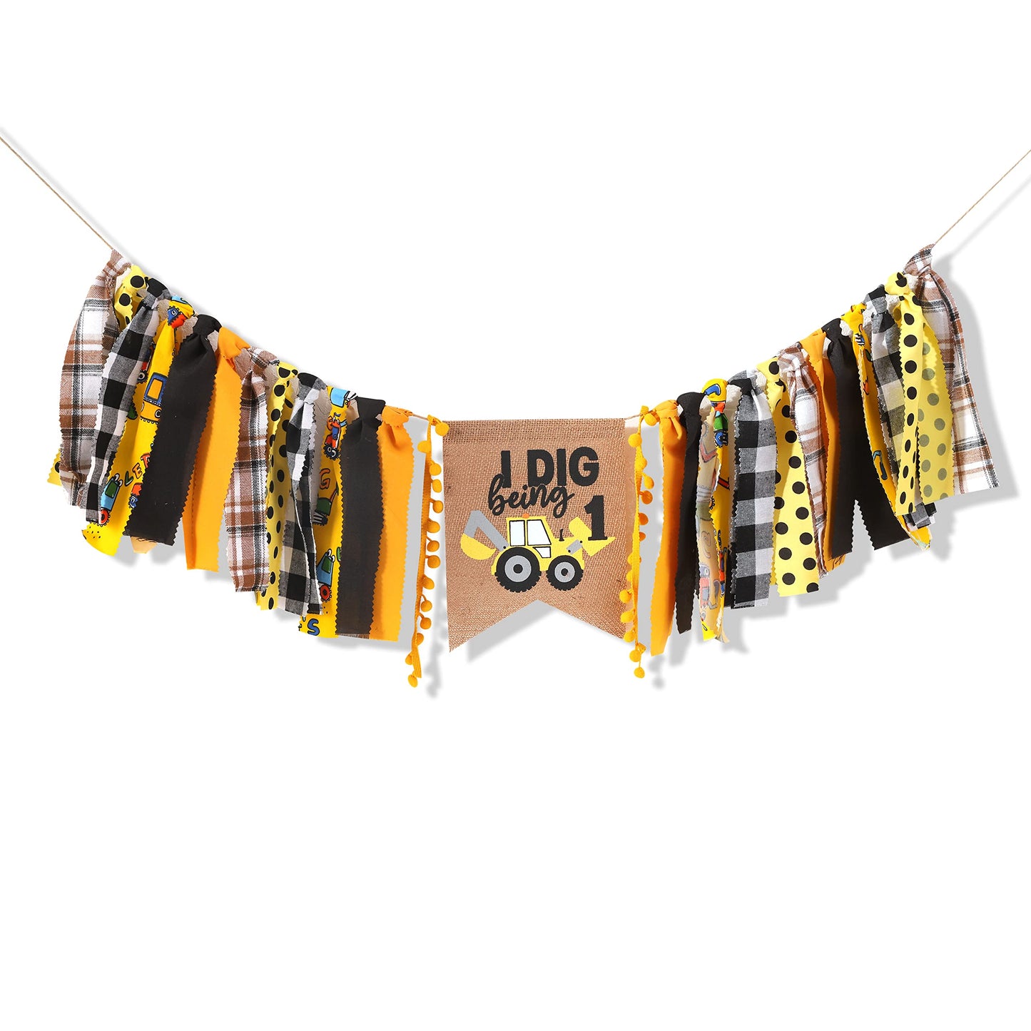 I Love Making High Chair Banner - Construction 1st Birthday Decorations, Construction One Highchair