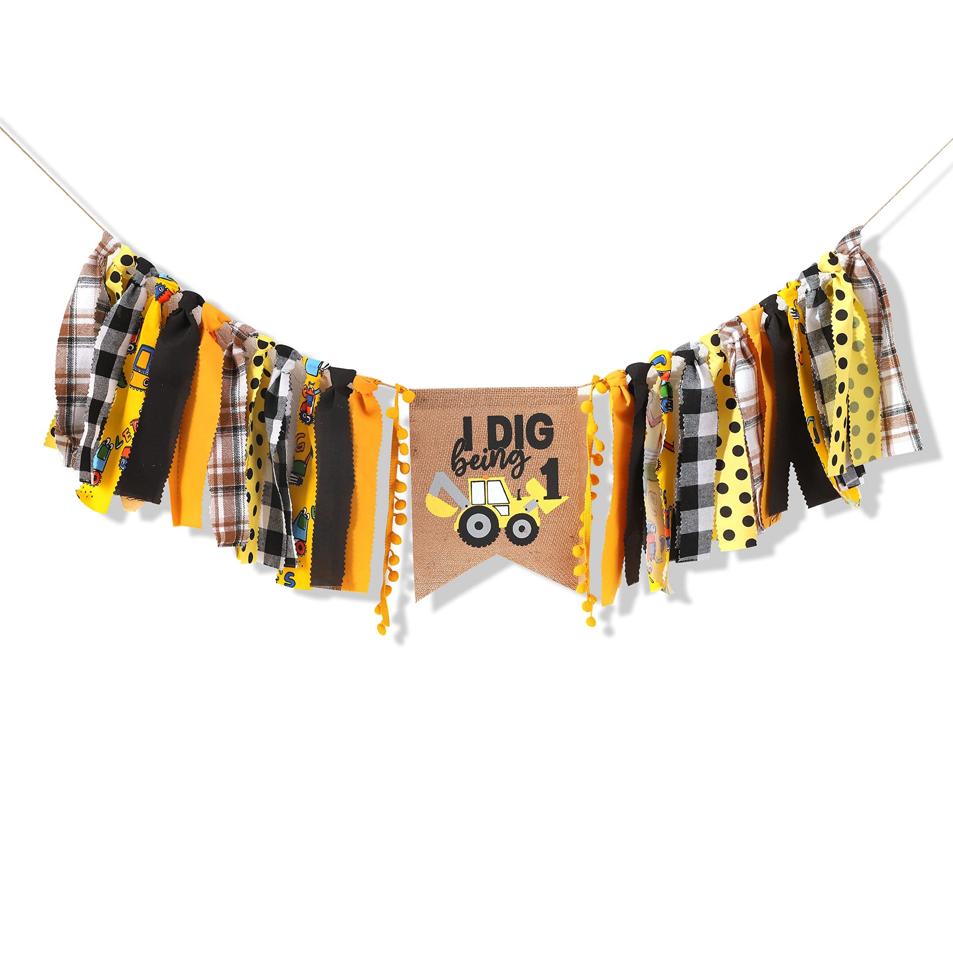 I Love Making High Chair Banner - Construction 1st Birthday Decorations, Construction One Highchair