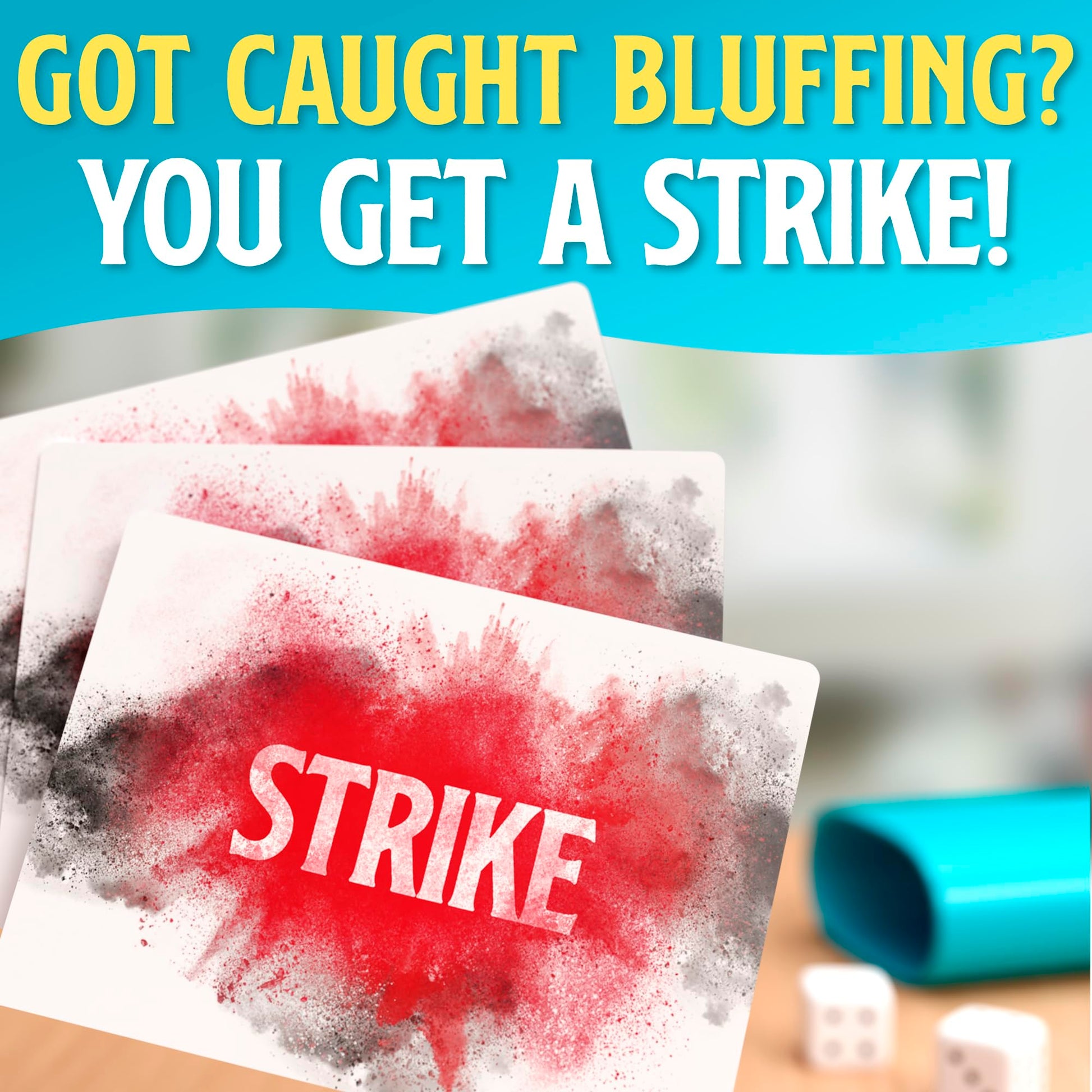 Blue Wasatch Games Bamboozled - A Hilariously Fun Bluffing Dice & Card Game, Family-Friendly Party Game for Kids, Teens & Adults, Ages 8+, Fast