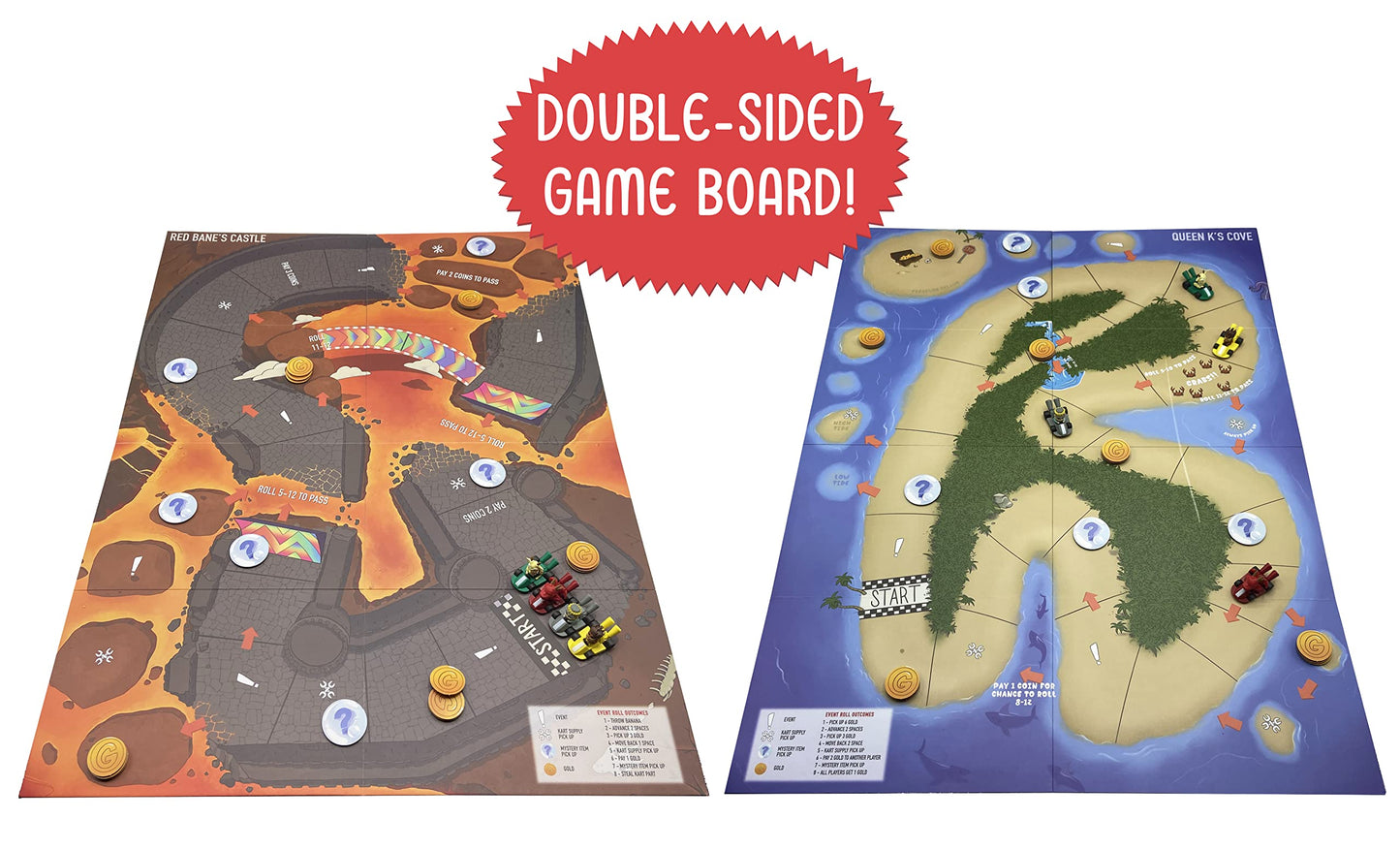 Racekart Riot - Your Favorite Racing Video Games Turned into Board Games, 2-4 Players (Gray)