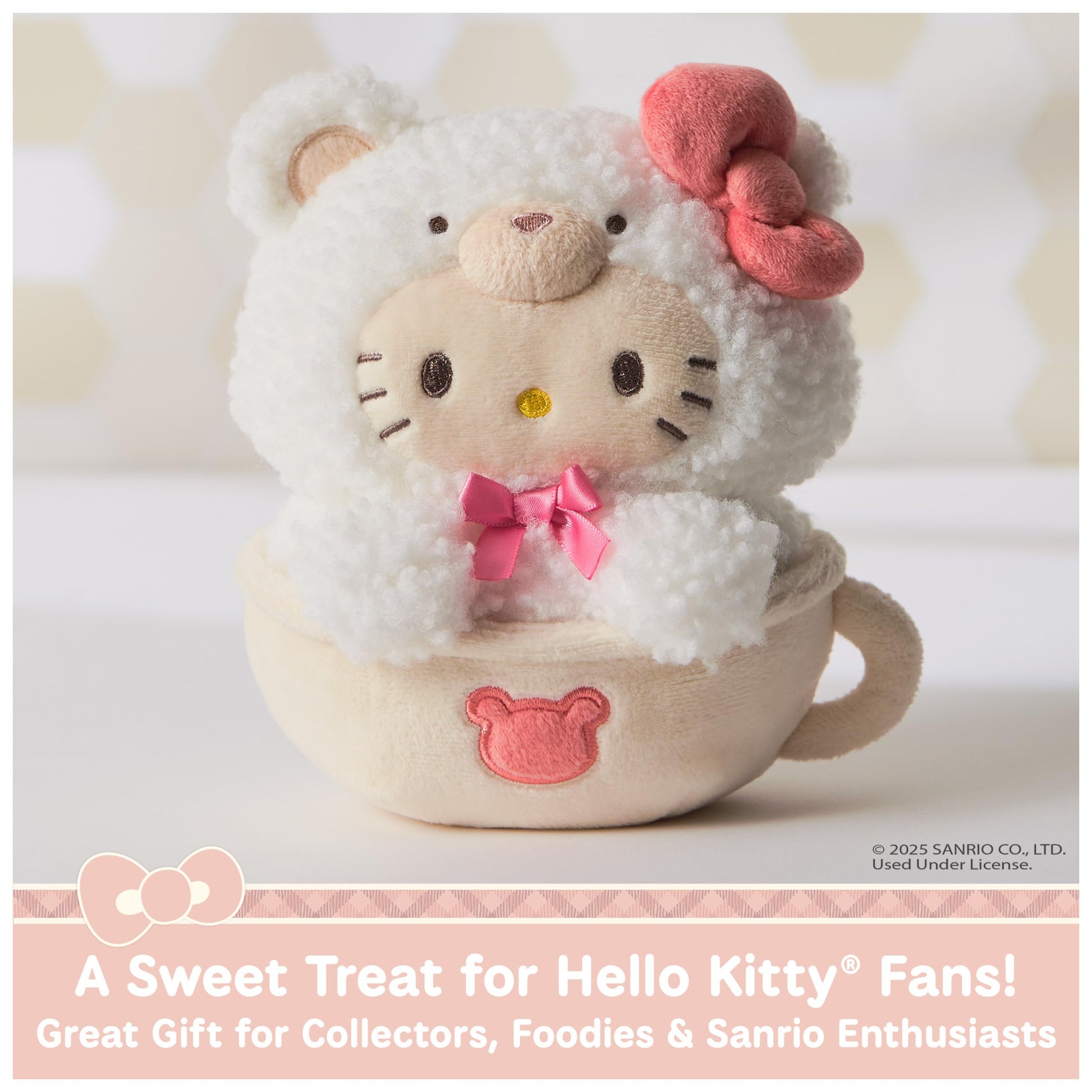 GUND Sanrio Hello Kitty 6-Inch Plush Toy with Café Latte Outfit for Ages 1+
