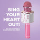 Claire's Bluetooth Karaoke Microphone for Kids, Wireless Mic with Voice Effects, Echo, USB-C Charging, Volume Controls & TF Card Slot, Portable &