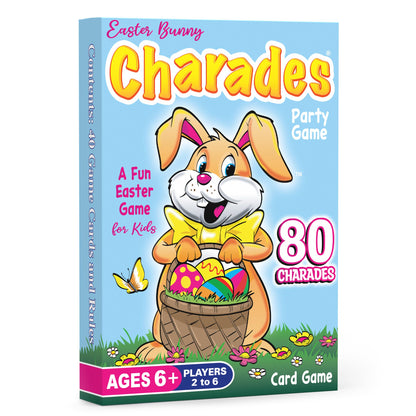 Arizona GameCo Easter Bunny Charades for Kids Ages 6+, No Reading Required Kids Charades Game, 80 Acting Choices, Family Fun, Easter Basket Stuffer