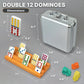 Mexican Train Dominoes Set with 4 Holders - Dominoes Double 12 with Wooden Hub and Tiles Holders - Double 12 Dominos Set for Family Game Night