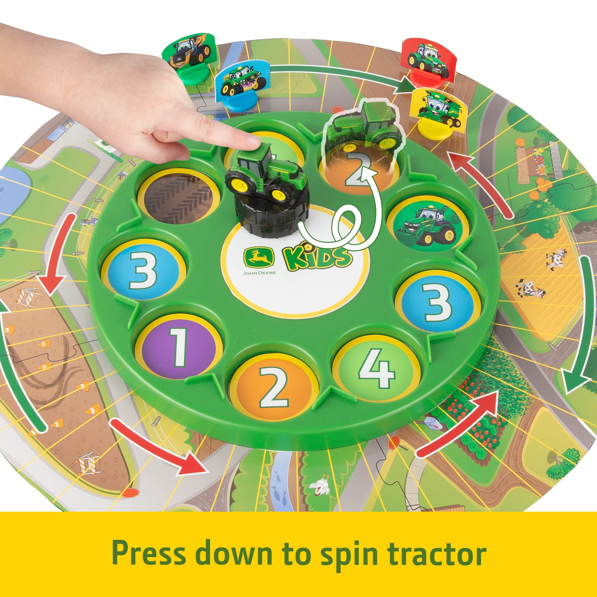 John Deere Go Johnny Go Board Game - Cooperative Farming Games for Game Night - John Deere Toys and Board Games - Farm Toy Games for Kids - Family