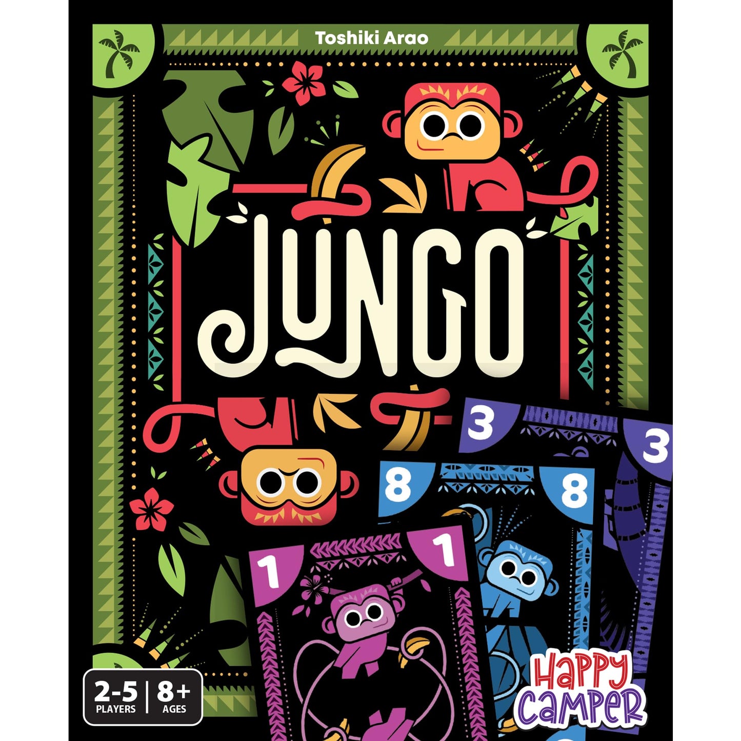 Happy Camper - Jungo | A Simple Card Game of Not-so-Simple Choices | Perfect for Travel, Camping, Family Game Night | 2-5 Players | Ages 8+
