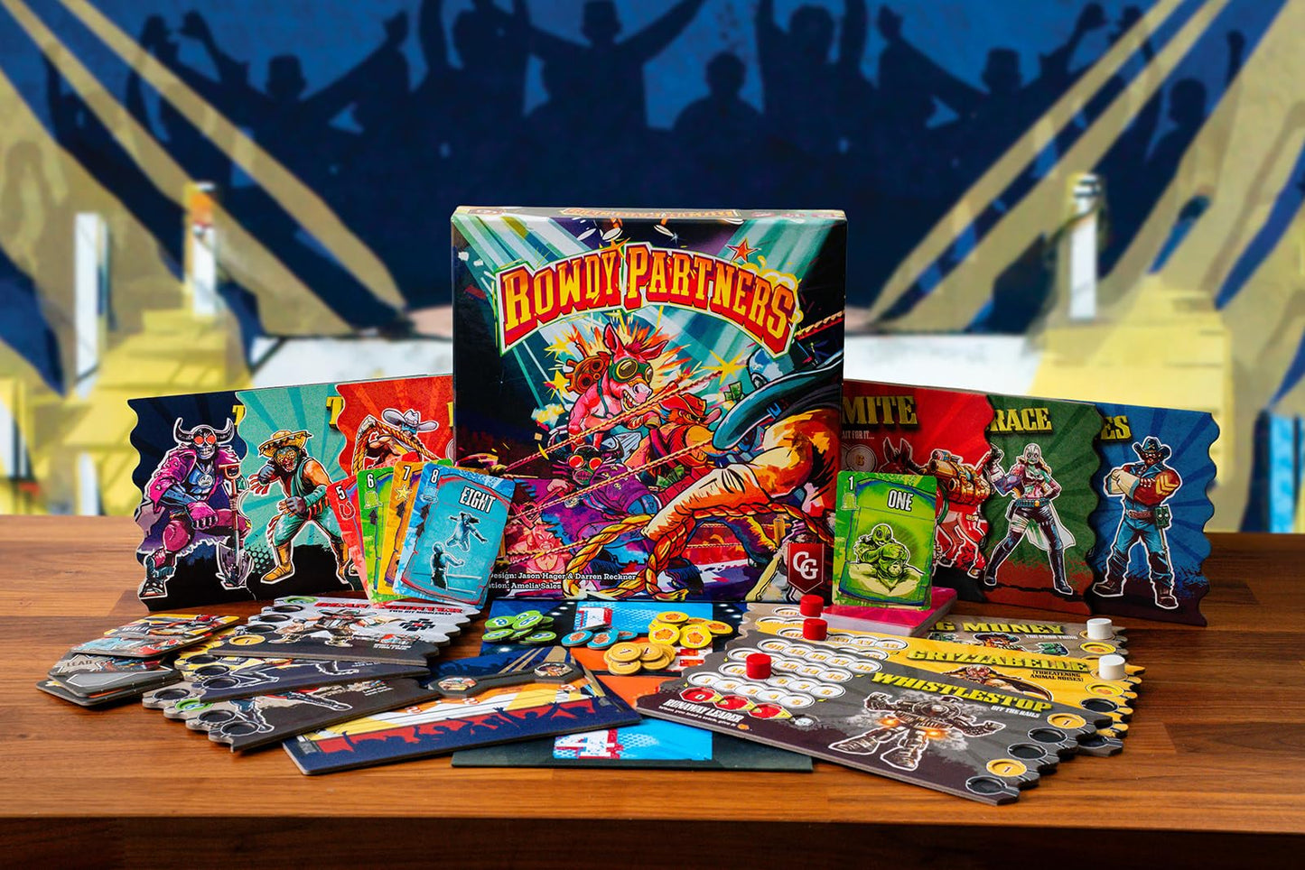 Capstone Games Rowdy Partners Strategy Card Game for 2-4 Players