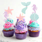 Mermaid Cupcake Toppers,Mermaid 1st Birthday Cake Decor,Under The Sea Party