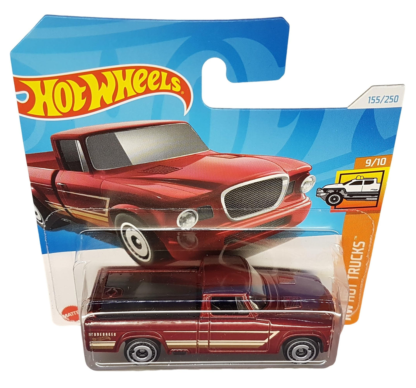 Hot Wheels 63 Studebaker Champ Red HW Hot Trucks 9/10 1:64 Die-Cast