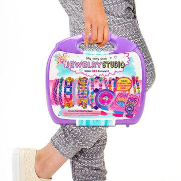 Just My Style My Very Own Jewelry Studio, Personalized Bracelet Making Kit With 1700+ Beads, Bead Kit Great for On-The-Go, Travel DIY Custom