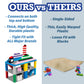 Classic Baseplates for Building Bricks - Set of 10 Sand 5"x5" Building Plates- Dual Connectivity, Build on Both Sides- Compatible, Tight Fit w Major