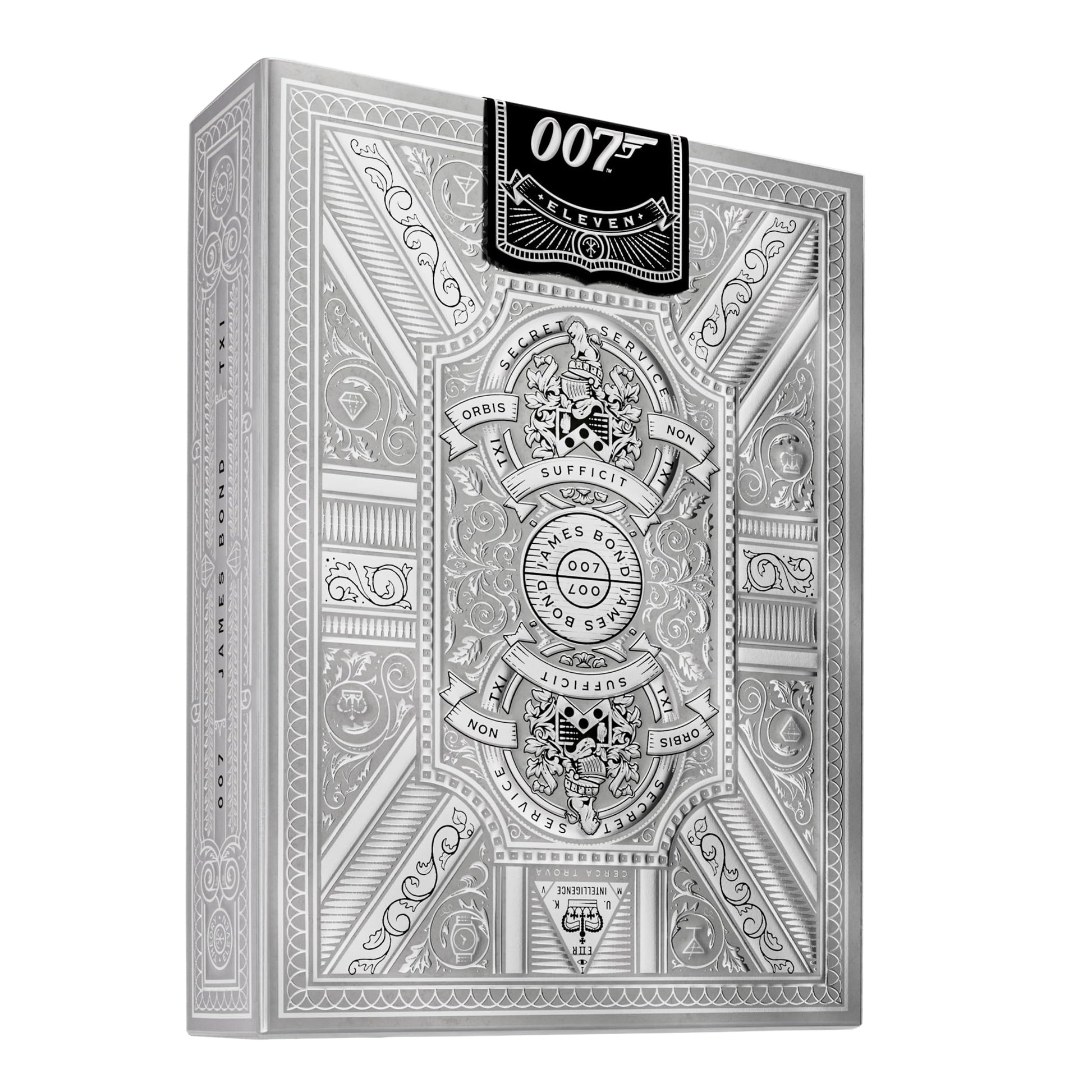 theory11 James Bond Silver Edition Playing Cards, 007 Playing Cards, Poker Size Standard Index