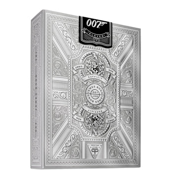 theory11 James Bond Silver Edition Playing Cards, 007 Playing Cards, Poker Size Standard Index