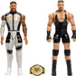 Mattel WWE Main Event Showdown Action Figures 2-Pack with Accessory, Series #25 Bron Breakker vs Jey USO Collectible Set, 6-inch
