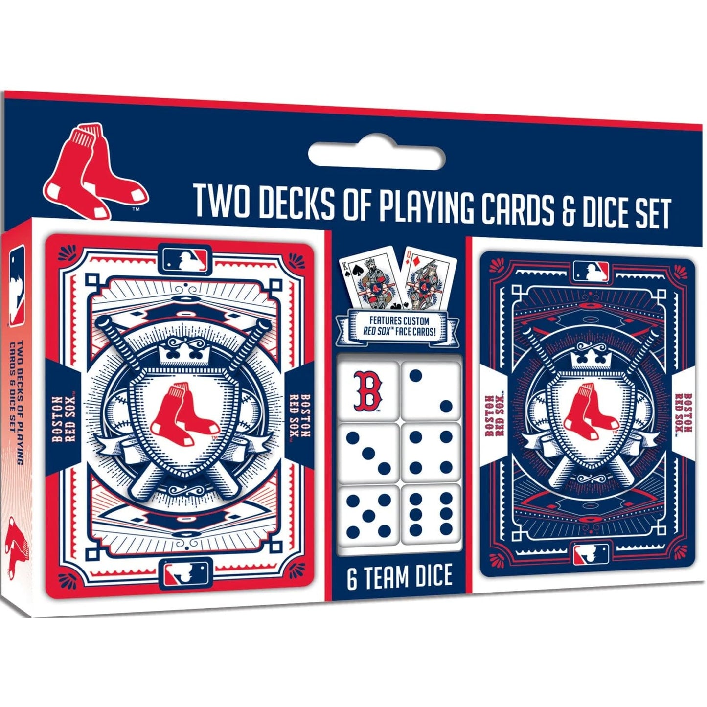 Baby Fanatics Brs3230: Boston Red Sox 2-Pack Playing Cards & Dice Set