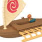 Mattel Disney Toys, Moana Small Doll & Floating Boat Playset with Heihei Rooster Figure, Wave Launcher & 2 Accessories, Inspired by Movie
