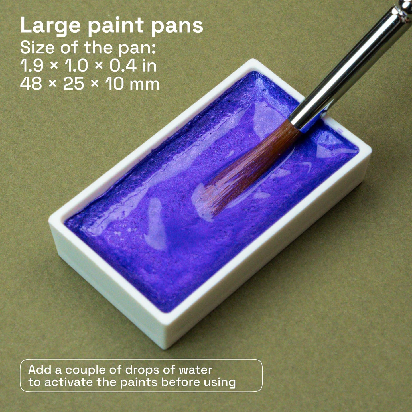 ARTISTRO Professional Metallic Watercolor Paint Set for Adults - 24 Pigment-Rich Colors, XL Pans, ASTM-I Lightfastness, High Tinting Strength