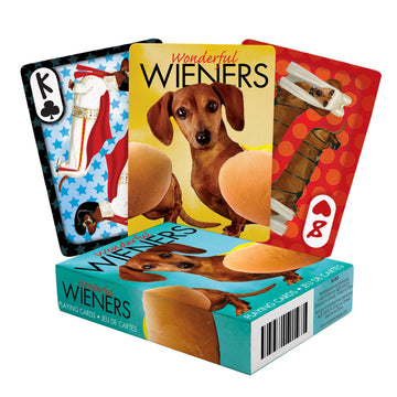 AQUARIUS Wonderful Wieners Playing Cards - Cute Weiner Dog Themed Deck of Cards for Your Favorite Card Games - Weiner Dog Merchandise & Collectibles
