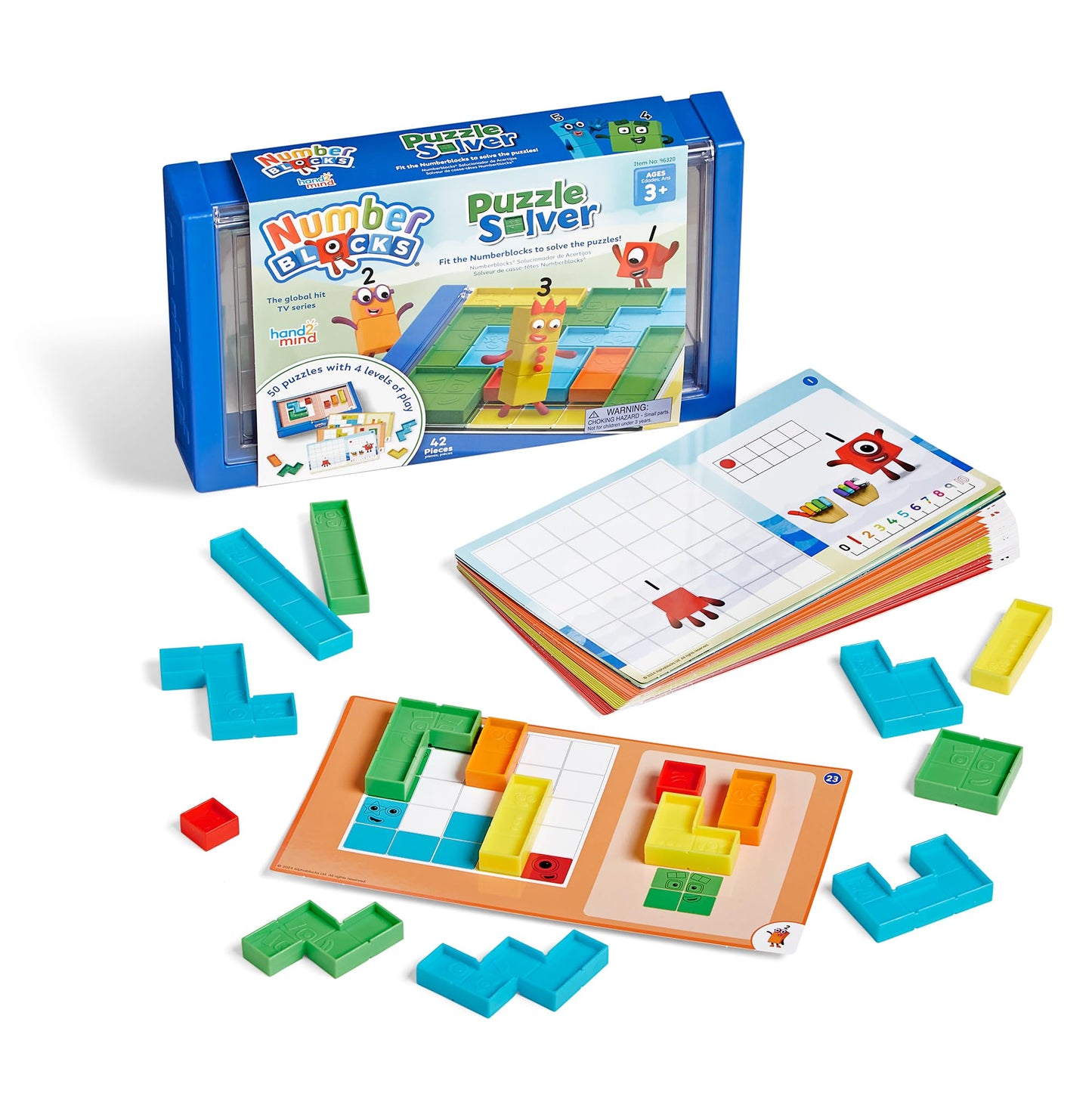 hand2mind Numberblocks Puzzle Solver, Brain Teasers, Logic Puzzles for Kids, Educational Games, Math Toys for Kids 3-5, Fidget Game, Preschool