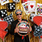 PAKESI 17Pcs Casino Night Balloons Set, Giant 24in Dice & Poker Cards Foil