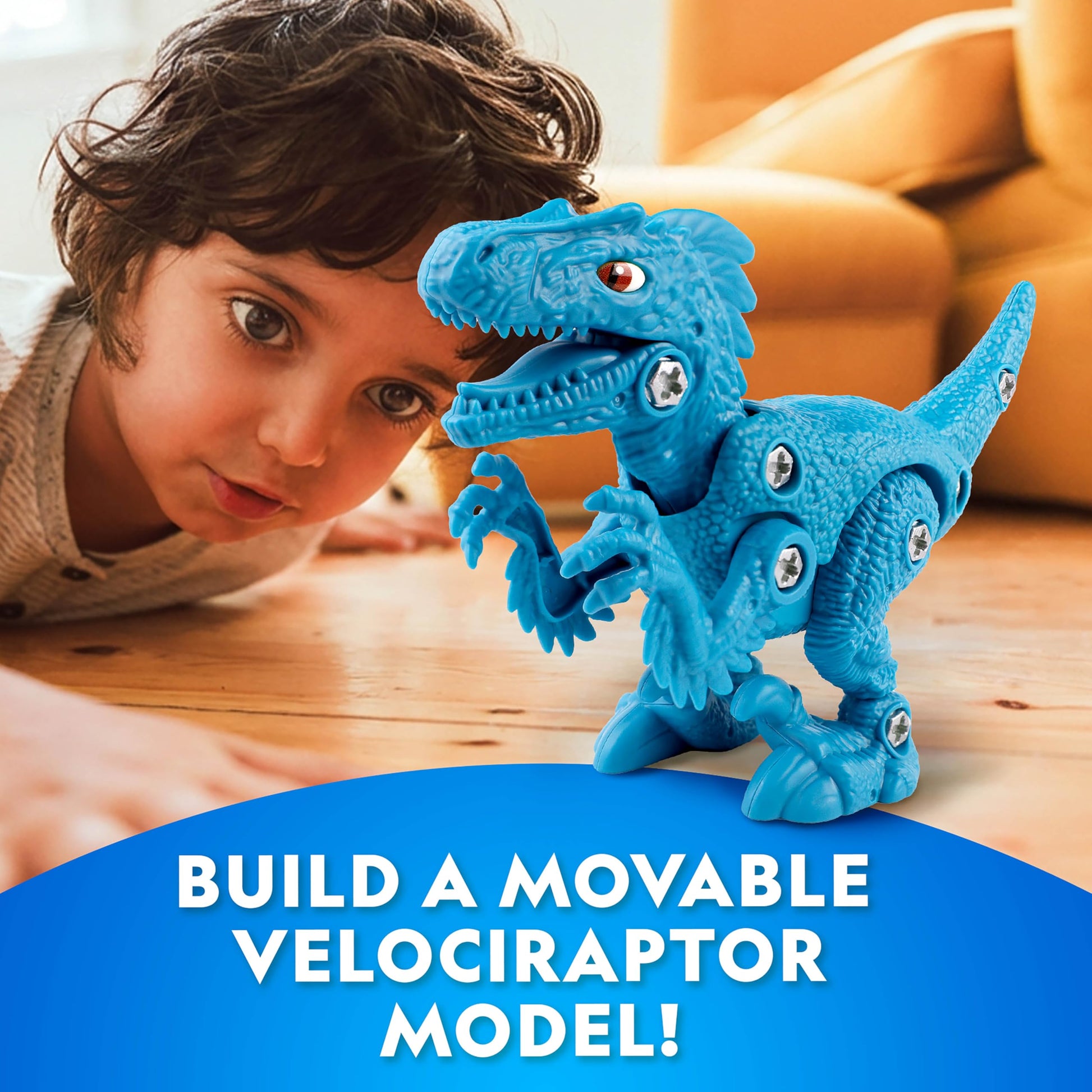 National Geographic Buildable Velociraptor Dinosaur Toy for Kids