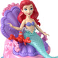 Mattel Disney Princess Ariel Mermaid Small Doll & Rolling Chariot Vehicle with 1 Friend Figure, Inspired by Mattel Disney Movie