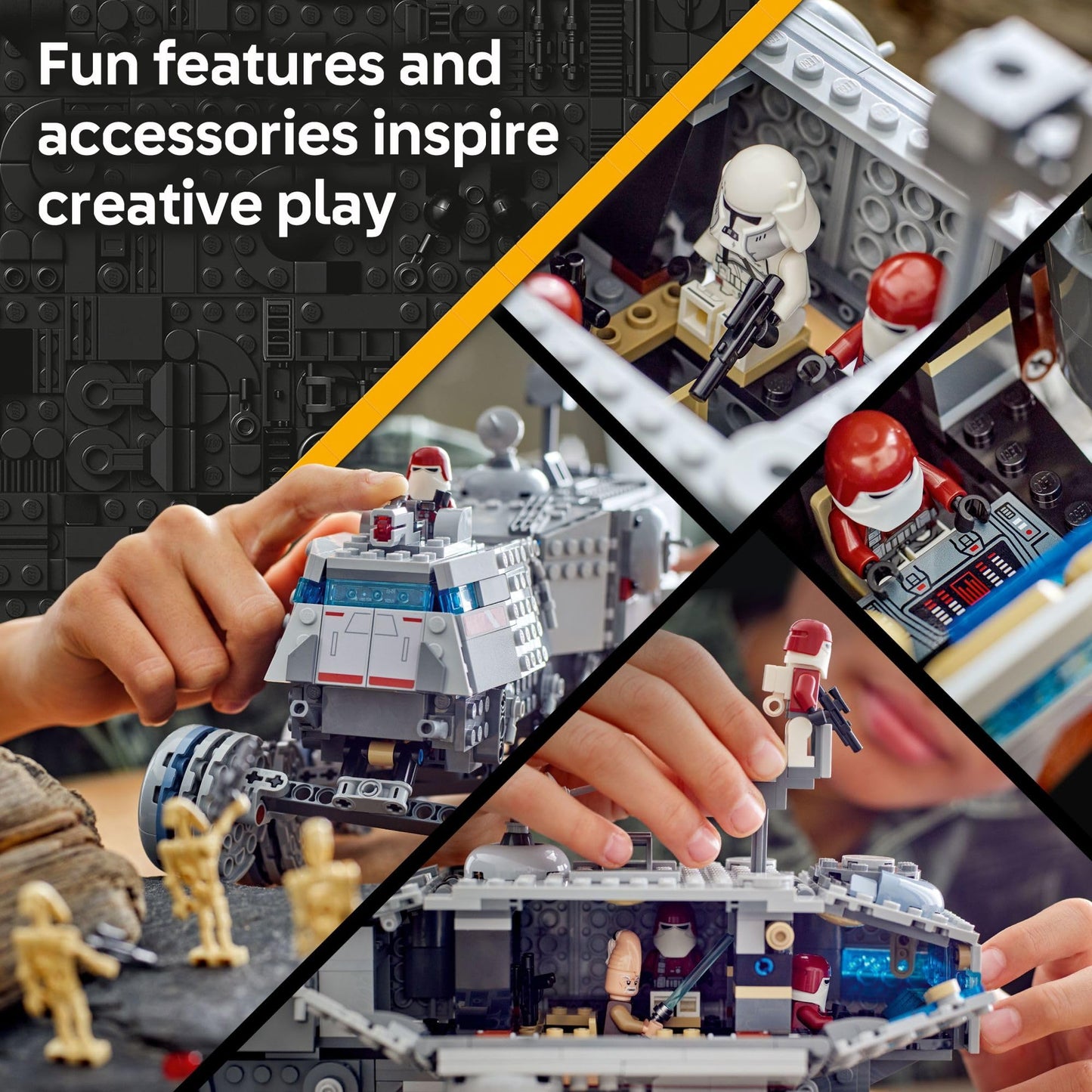 LEGO Star Wars: The Clone Wars Republic Juggernaut Building Toy for Kids - Pretend Play Set W 8/ Toy Figures - Collectible Model Kit for Boys & Girls