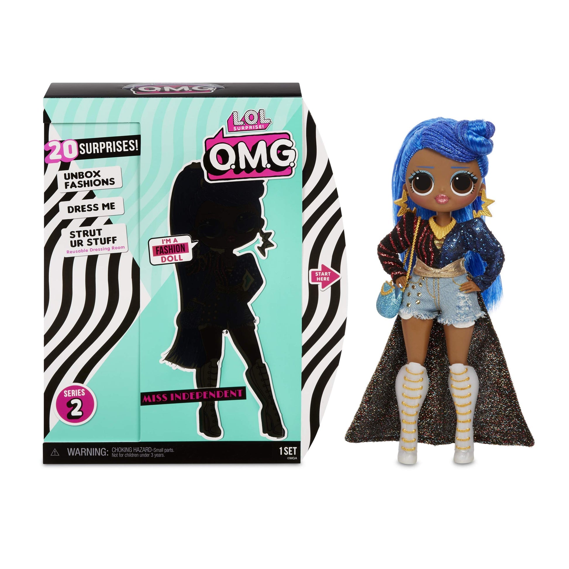 L.O.L. Surprise! O.M.G. Miss Independent Fashion Doll with 20 Surprises,Multicolor