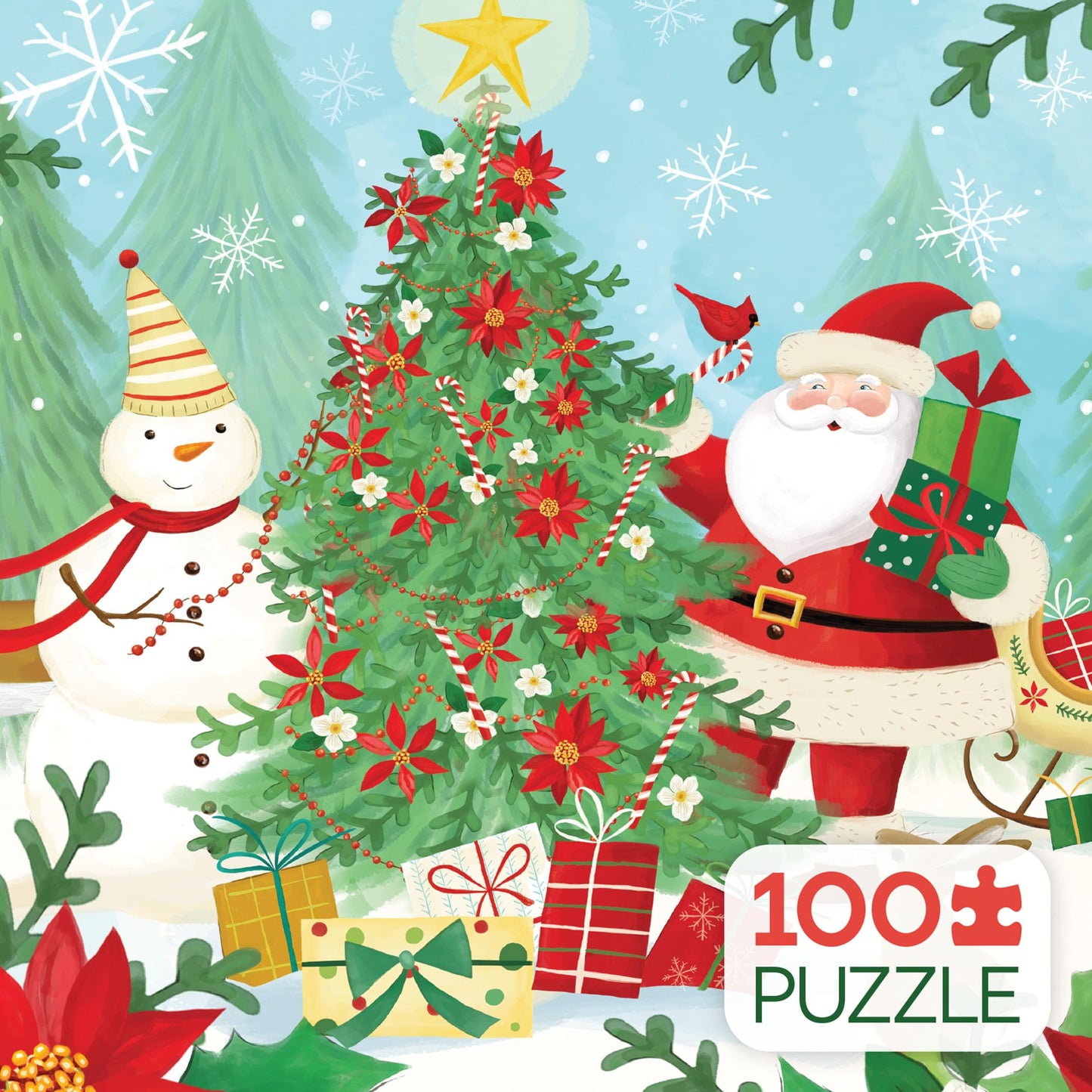 Ceaco - Tracy Flickinger Christmas - 100 Piece Puzzle for Kids Ages 6+