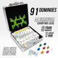 Front Porch Classics, Mexican Train Domino Set On-The-Go Aluminum Carrying Case, 2 to 8 Players Ages 8 to 99