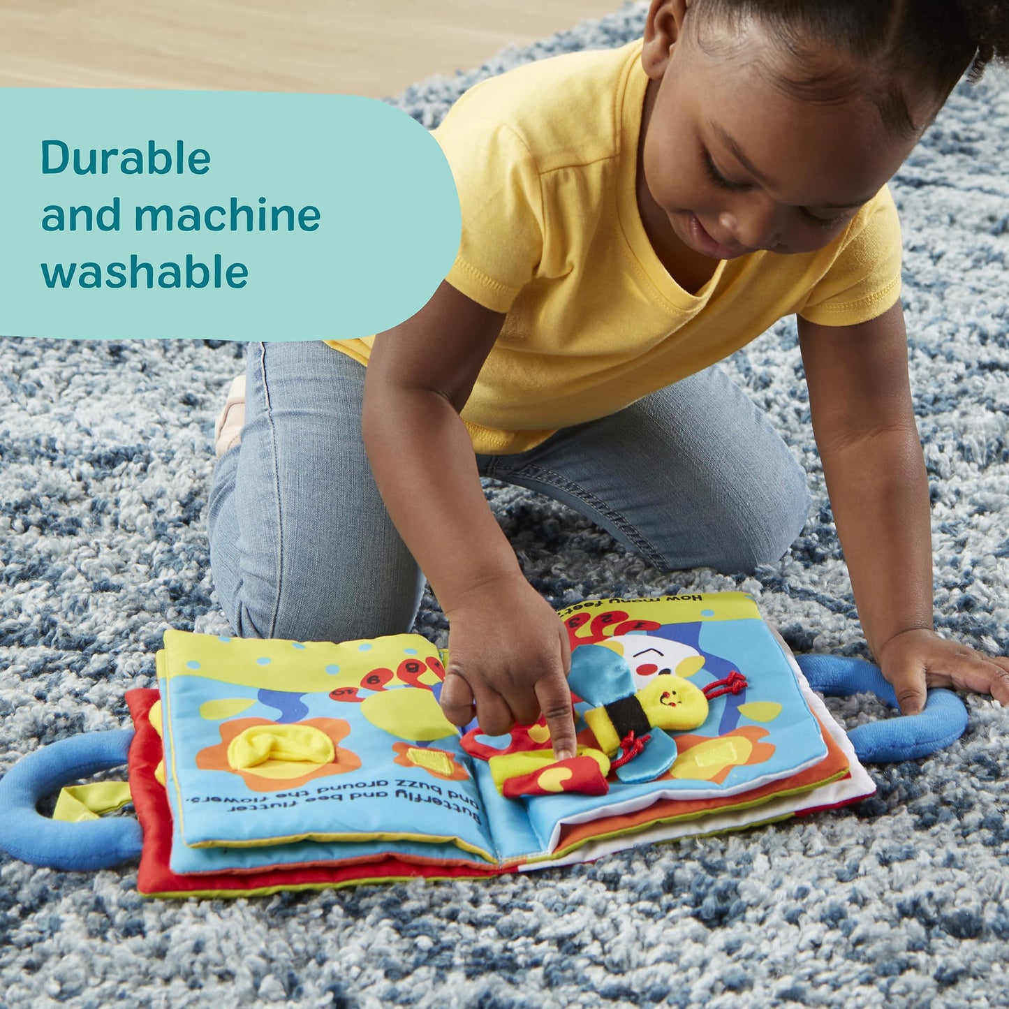 Melissa & Doug K’s Kids My First Activity Book 8-Page Soft Book for Babies and Toddlers Early Learning Developmental Plush Soft Activity for Babies