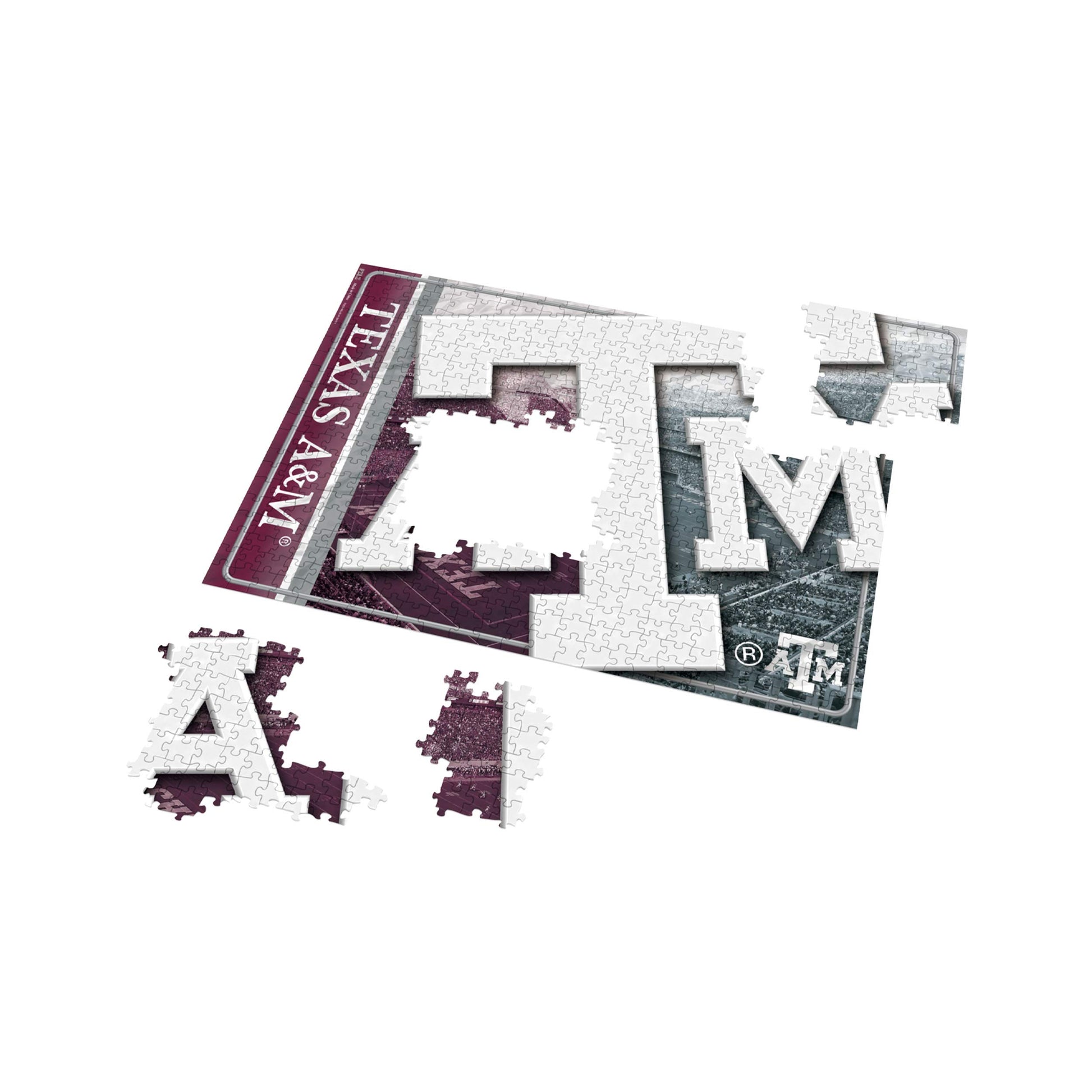 FOCO NCAA Texas A&M Aggies NCAA Big Logo 500 Piece Jigsaw PZLZ