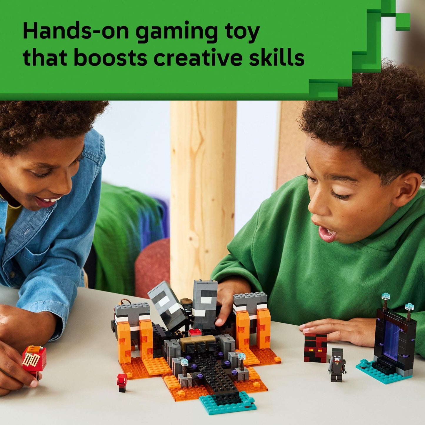 LEGO Minecraft Wither Battle Building & Pretend Play Toy for Boys & Girls - Video Game Playset & Toy Figures for Kids, Ages 8+ - W/Crimson Warrior