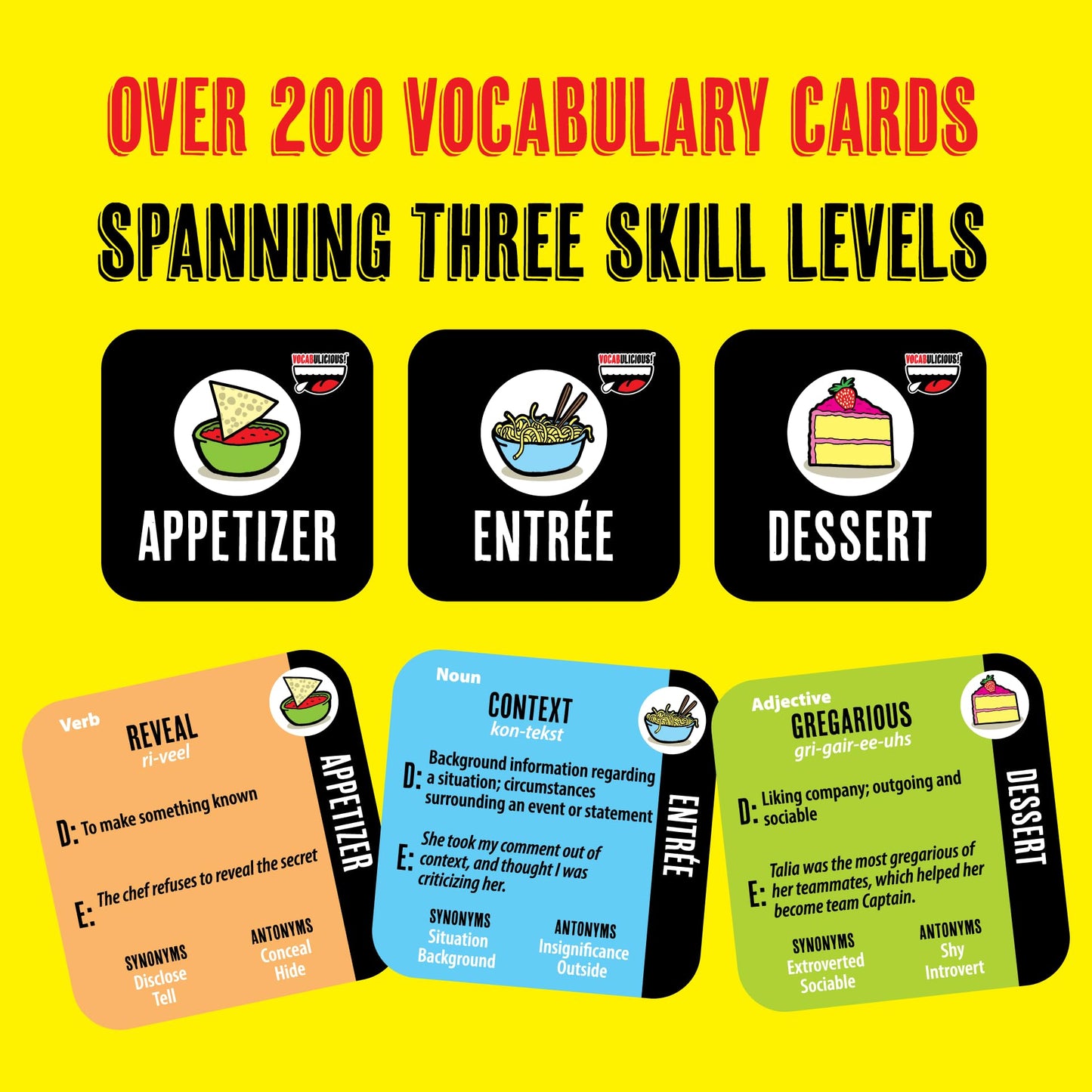 Semper Smart Games VOCABULICIOUS! The Vocabulary, Word, and Conversation Activity for Kids and Families - Fun Educational Game for Learning Vocabulary