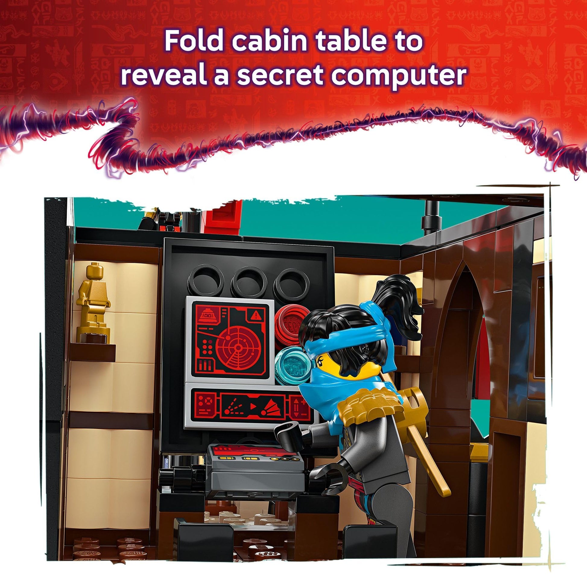 LEGO NINJAGO The Temple Bounty Building Toy - Multi-Level Boat W/6 Ninja Toy Minifigures for Kids, Ages 14+ - Model Building Kit with Display Stand -