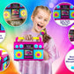 ekids Trolls World Tour Sing Along Boom Box Speaker with Microphone for Fans of Trolls Toys for Girls, Kids Karaoke Machine with Built in Music and
