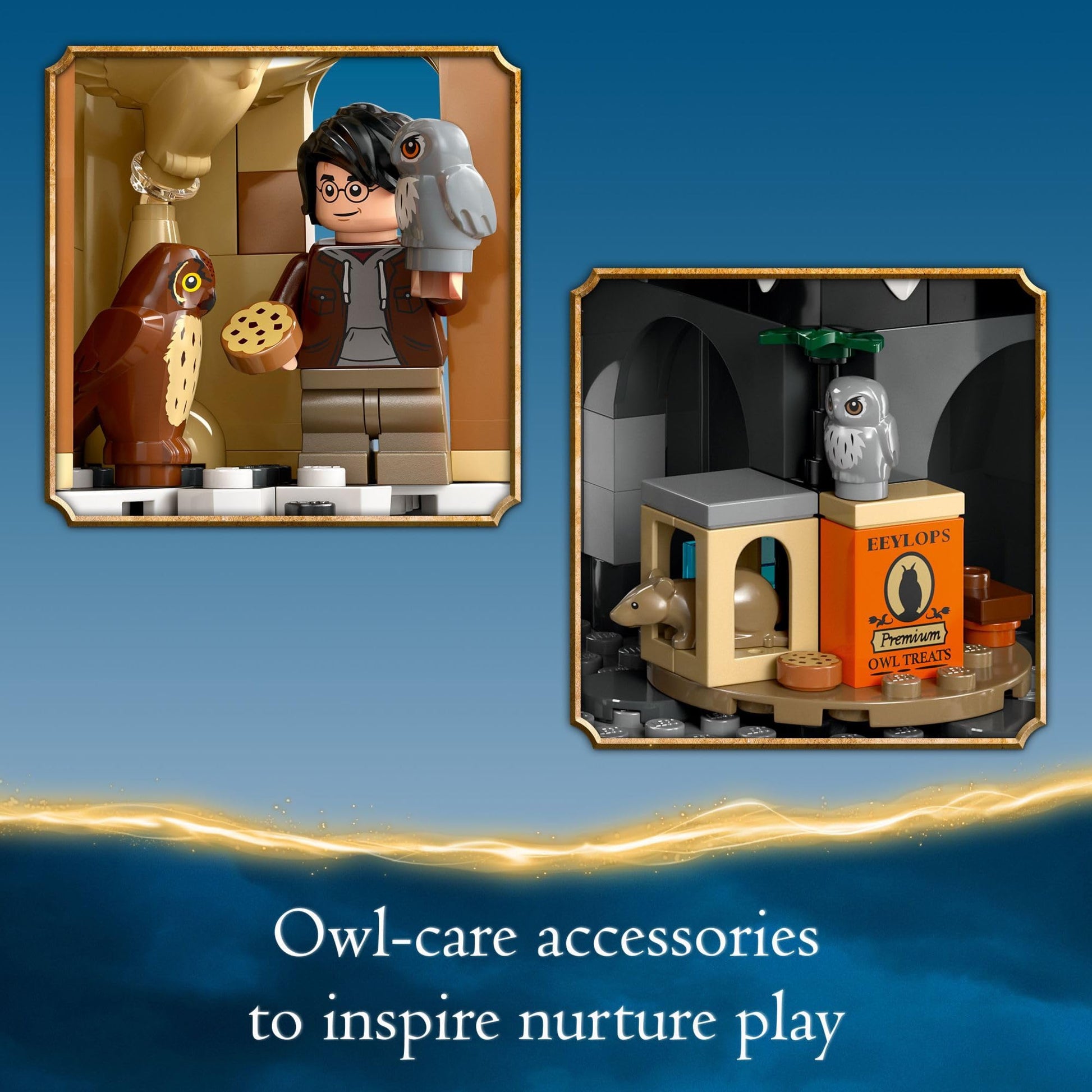 LEGO Harry Potter Hogwarts Castle Owlery Toy, Wizarding World Fantasy Toy for Girls and Boys, Harry Potter Castle Playset with 3 Characters, Birthday