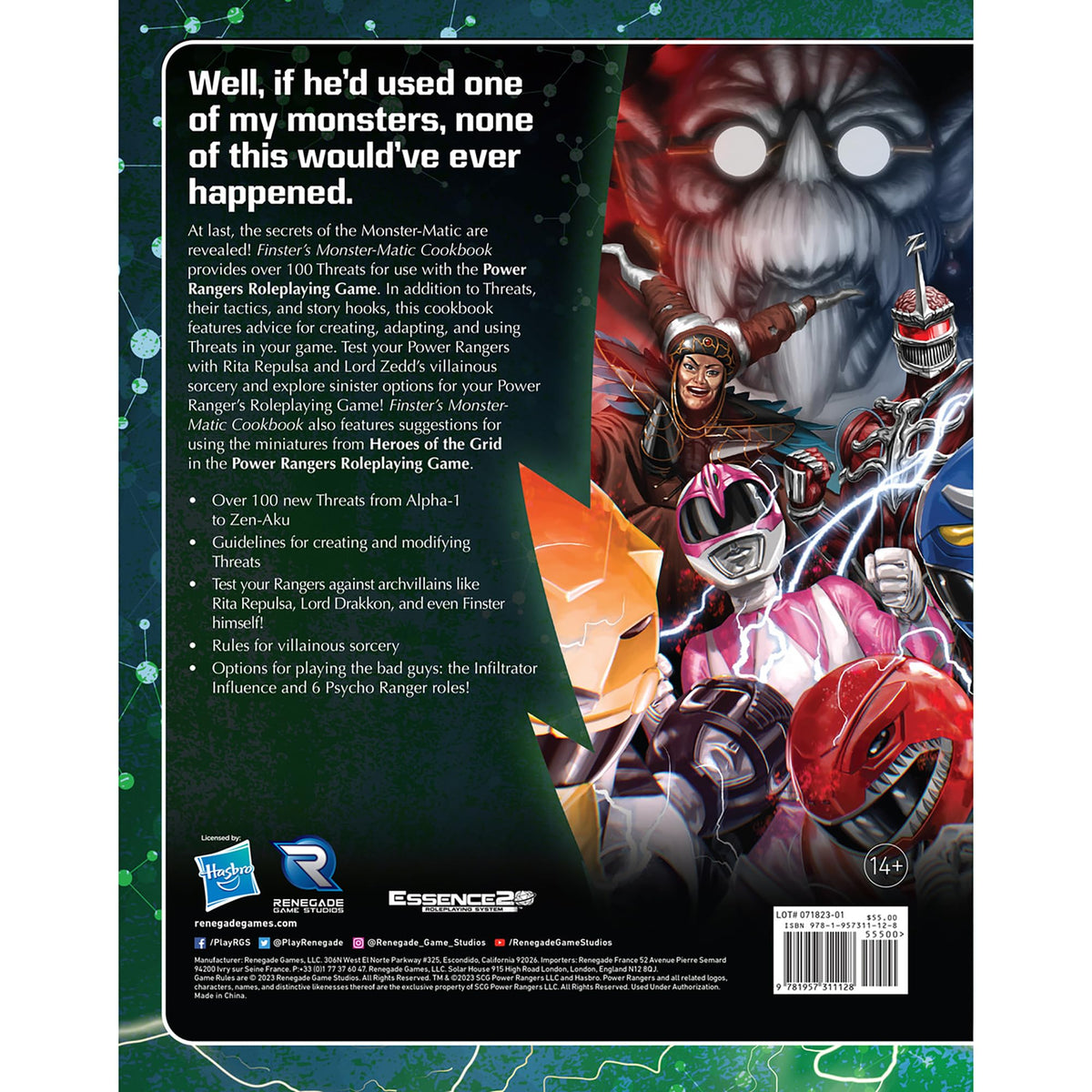 Renegade Game Studios Power Rangers RPG Finster's Monster-Matic Cookbook