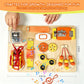 SEYTUFU Montessori Busy Board for Toddlers 2-4, Wooden Sensory Activity Board for Autistic Children, Travel Toys for 1+ Year Old Boy & Girl Birthday