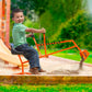 Big Dig Sand Digger Excavator Ride, w/Rotating Seat & Base for Kids Ages 3 and Up, Orange - Sandbox and Beach Pretend Construction Toy, Digging