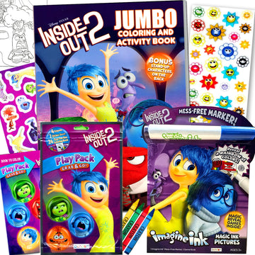 Disney Inside Out 2 Coloring and Activity Book Bundle with Imagine Ink Coloring Book, Play Pack, Stickers, and More