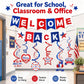 Welcome Back Decorations with Welcome Back Banner and 6 Hanging Swirls