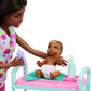 Barbie Careers Baby Doctor Playset with Brunette Doll Wearing Scrubs, 2 Baby Dolls, Examination Table & Accessories