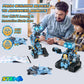 OKKIDY Robot Building Toys for Kids, 4-in-1 Rechargeable Remote Control RC Robotics STEM Building Block Kit RC Wall/Engineer Robot Toys for Boys Girls