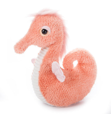 The Petting Zoo Seahorse Stuffed Animal Plushie, Gifts for Kids, Fuzzlez Sealife Animals, Coral Seahorse Plush Toy 12 Inches