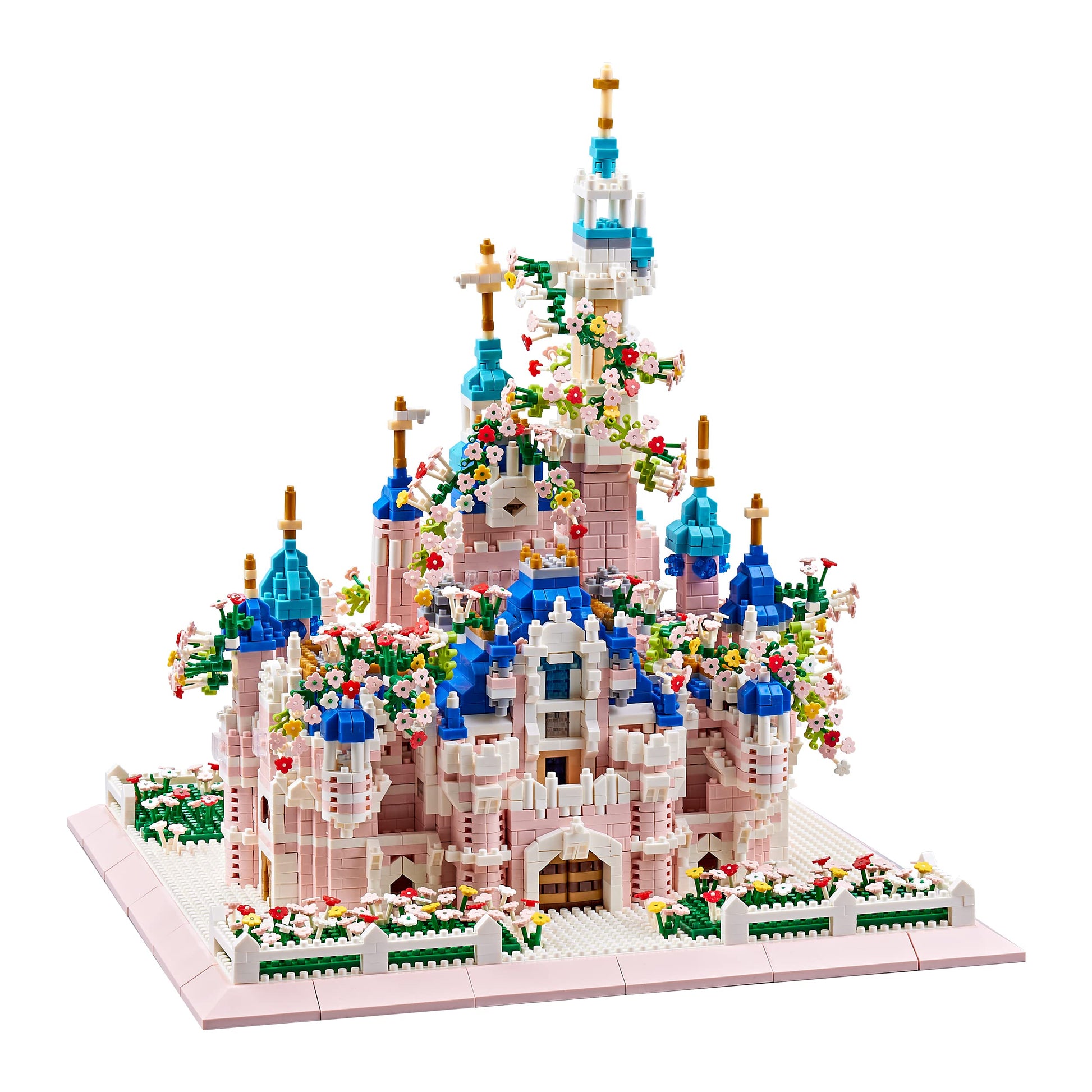 Kadablk Architecture Castle with Flower Series Micro Blocks Building Sets for Adults and Teens, 4000+ PCS Bricks Building Blocks - Upgrade Version
