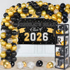 Picoway Graduation Decorations Class of 2026 ,Black and Gold Graduation Party Decorations include 4 Pcs Balloons Boxes with Letters, 110 Pcs Balloon