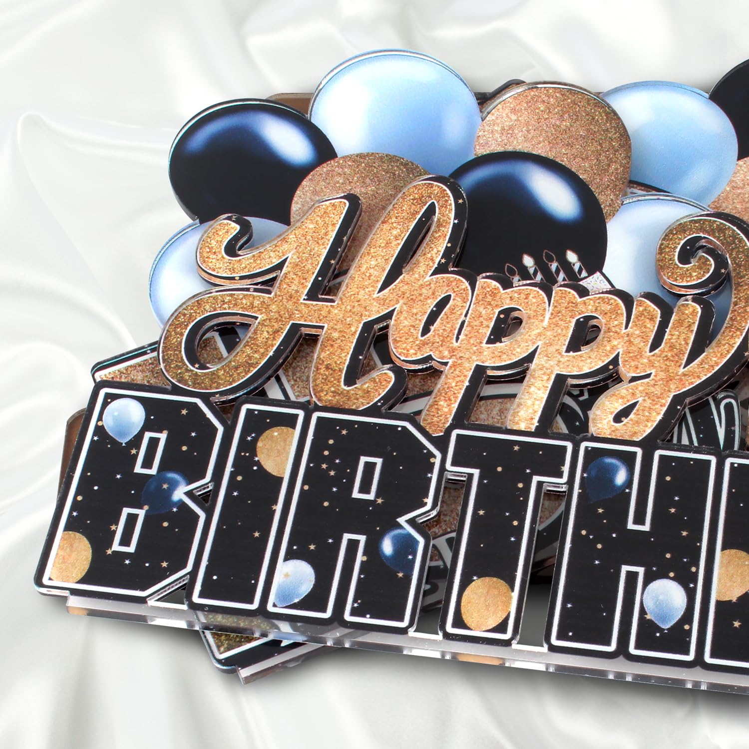 LINGTEER Happy 11th Birthday Gold Acrylic Table Topper Centerpieces Set - Cheers to Eleven Years Old Birthday 11th Bday Party Gift Decorations.
