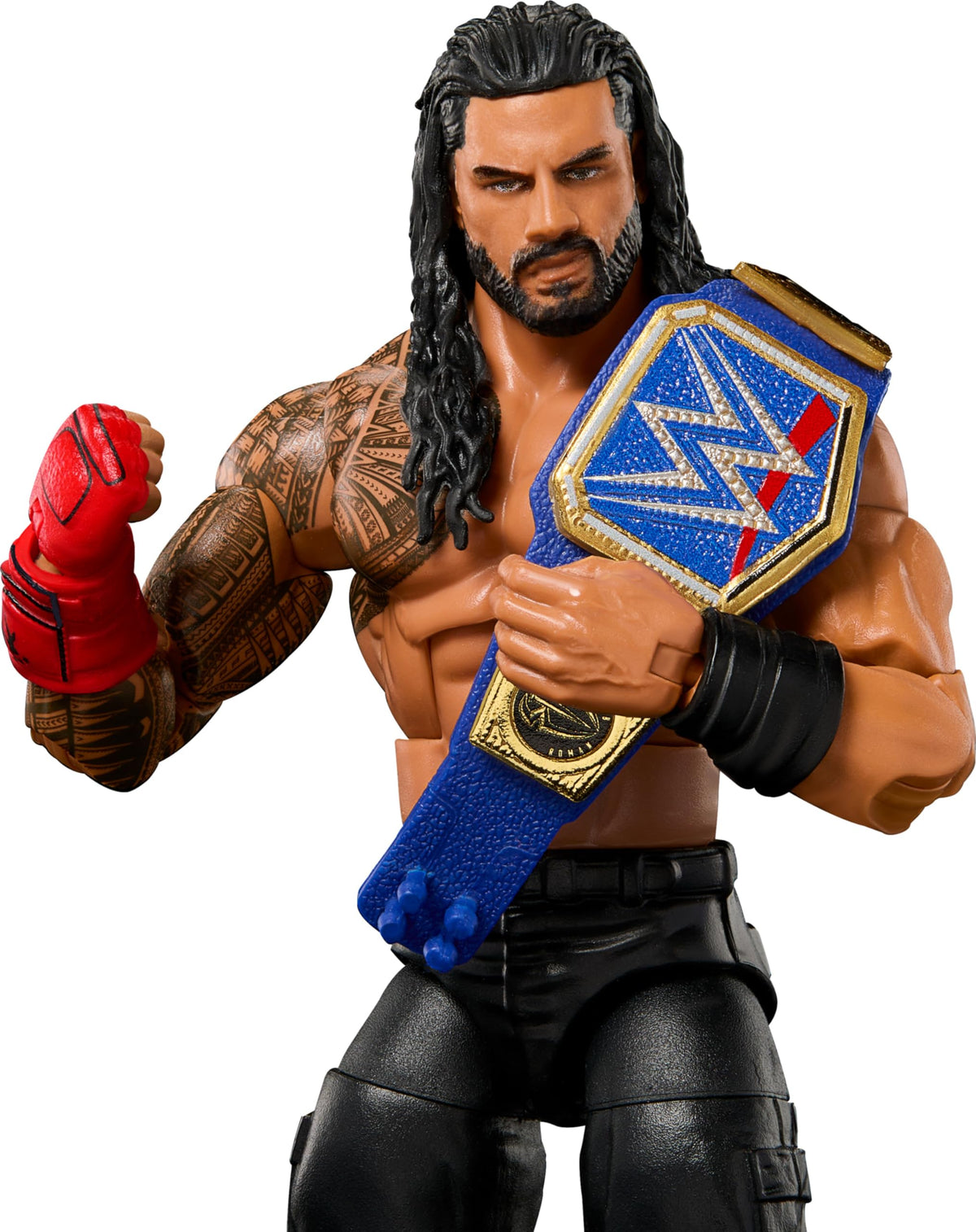 Mattel WWE Elite Collection Top Picks Action Figure & Accessories Set, Roman Reigns 6-inch Collectible with Swappable Hands, Ring Gear & 25