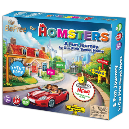 BeFree for HOMSTERS: Family Strategy Board Game - Financial Literacy, Career & Investing | Ideal for Kids Ages 8-12 (Adult Guidance Suggested) | Learn